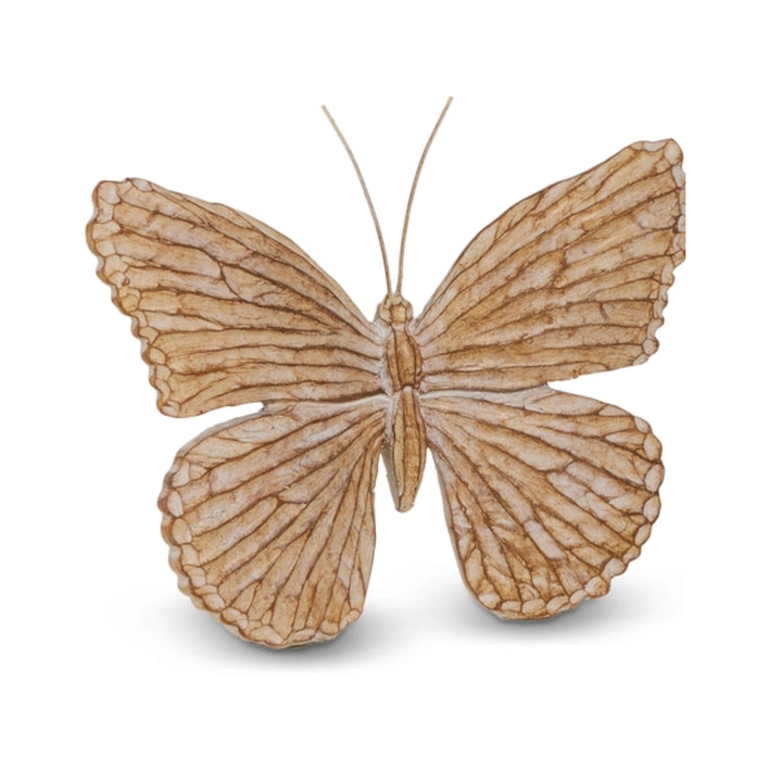Whitewash Carved Butterfly