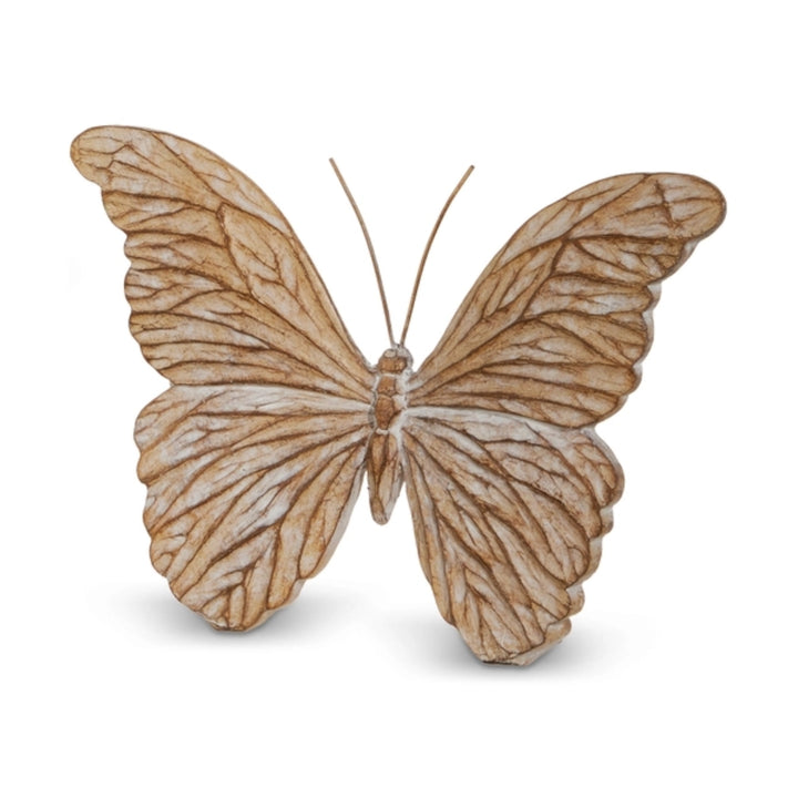 Whitewash Carved Butterfly