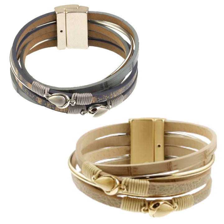 Animal and Bamboo Print Magnetic Bracelet