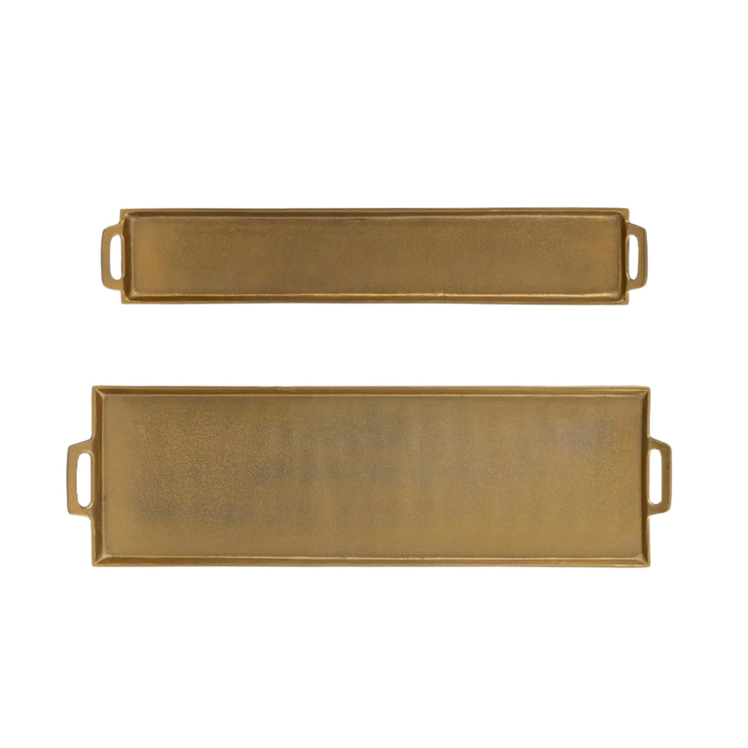 Antique Brass Aluminum Trays