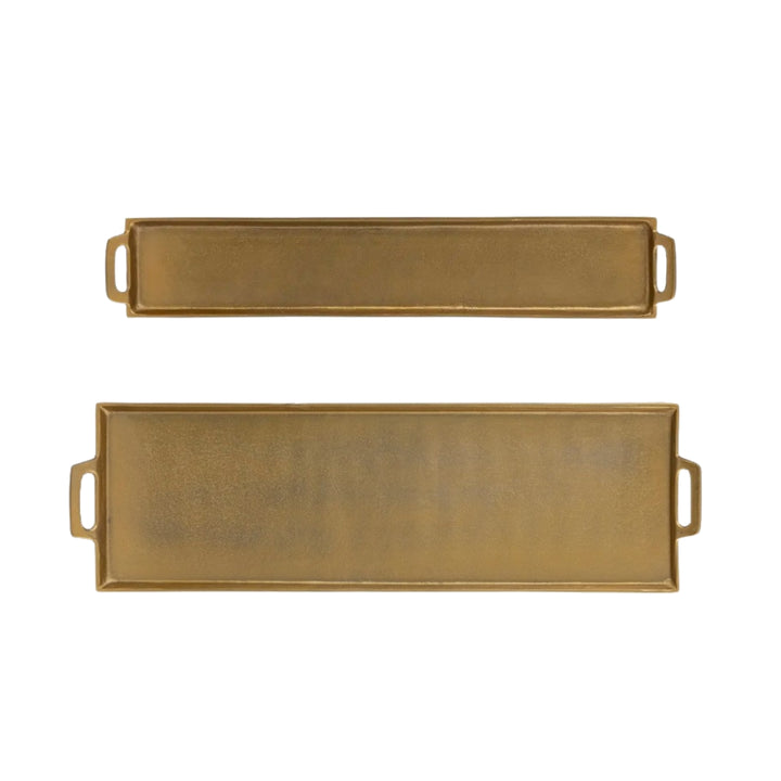 Antique Brass Aluminum Trays