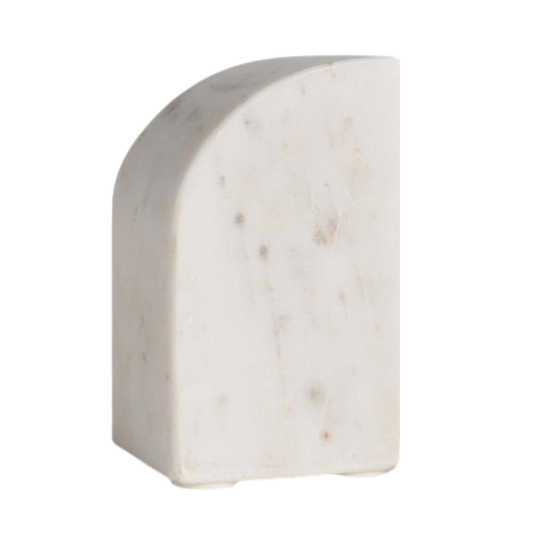 White Marble Bookend