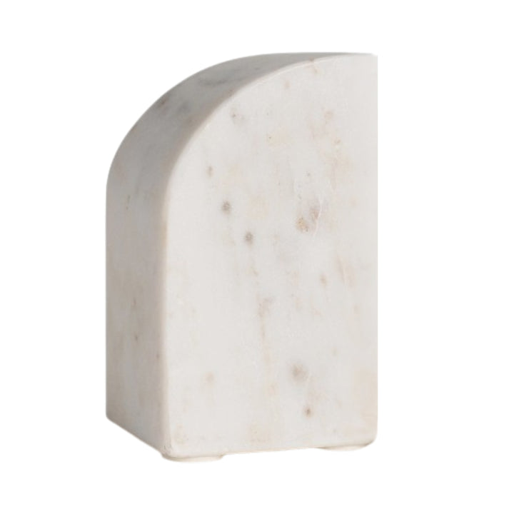White Marble Bookend