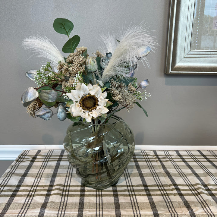 Cream & Blue Sunflower Instant Arrangement