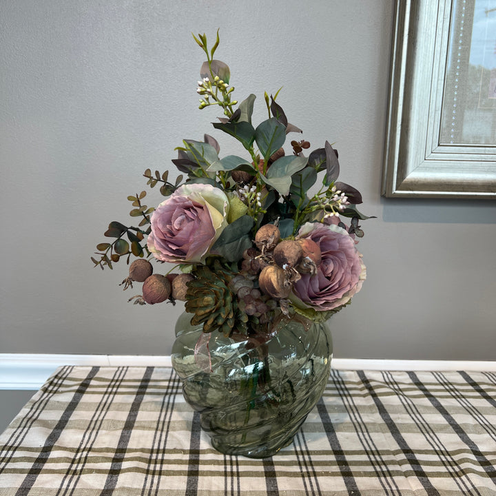 Antique Garden Rose and Artichoke Instant Arrangement