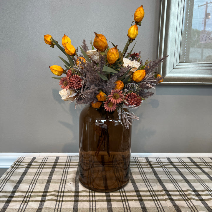 Rust, Orange, & Cream Chinese Lantern Instant Arrangement
