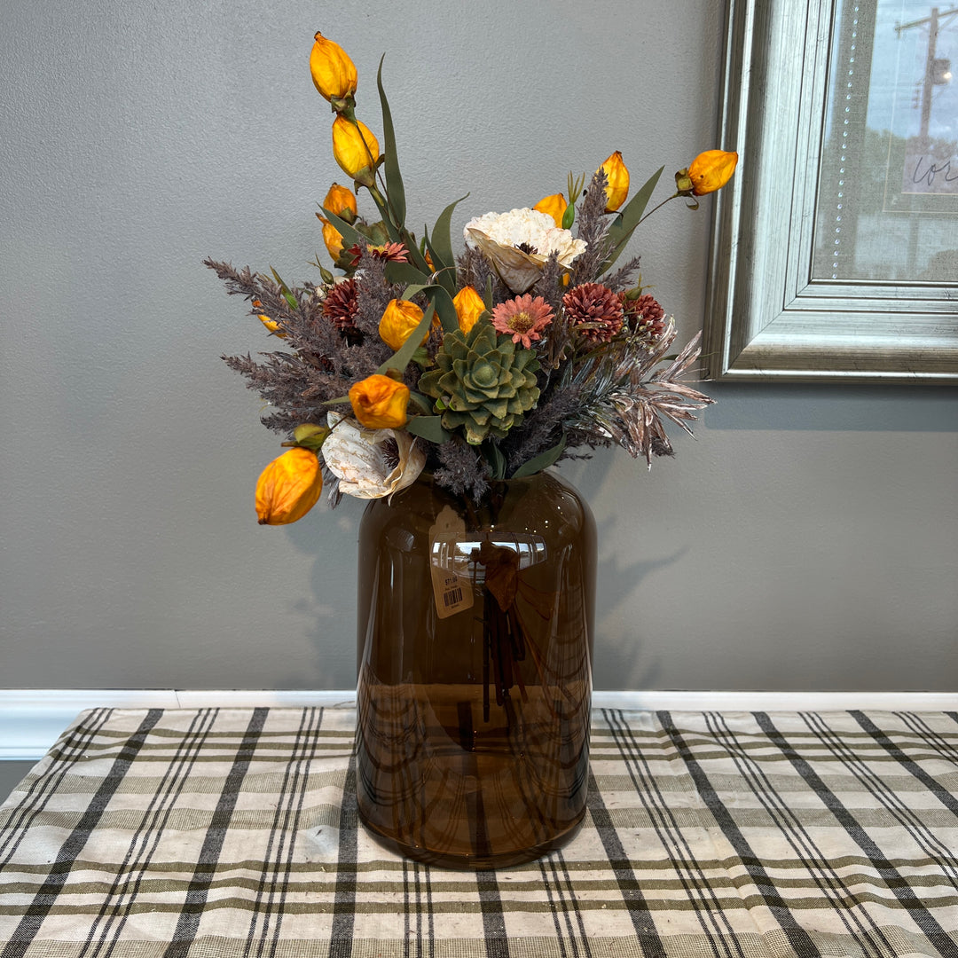 Rust, Orange, & Cream Chinese Lantern Instant Arrangement