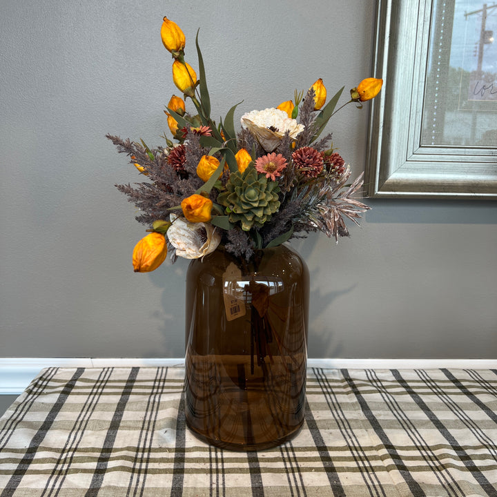 Rust, Orange, & Cream Chinese Lantern Instant Arrangement