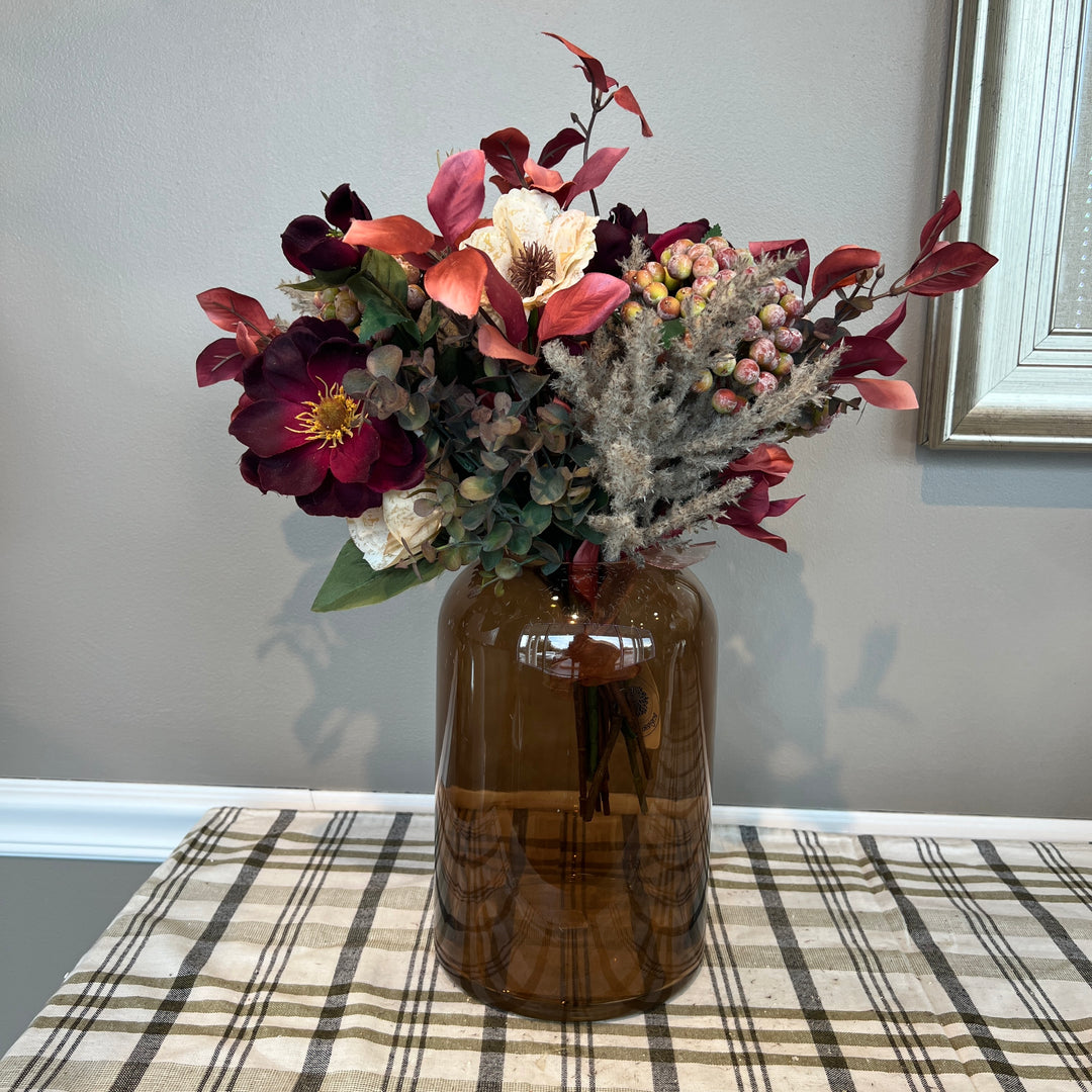 Burgundy & Tan Berry Instant Arrangement