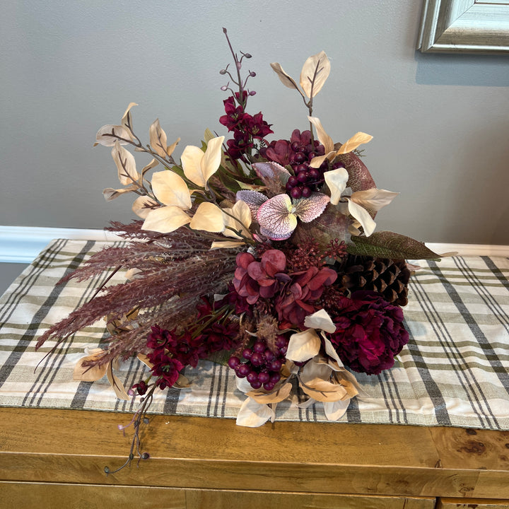 Plum & Ivory Hydrangea Instant Arrangement