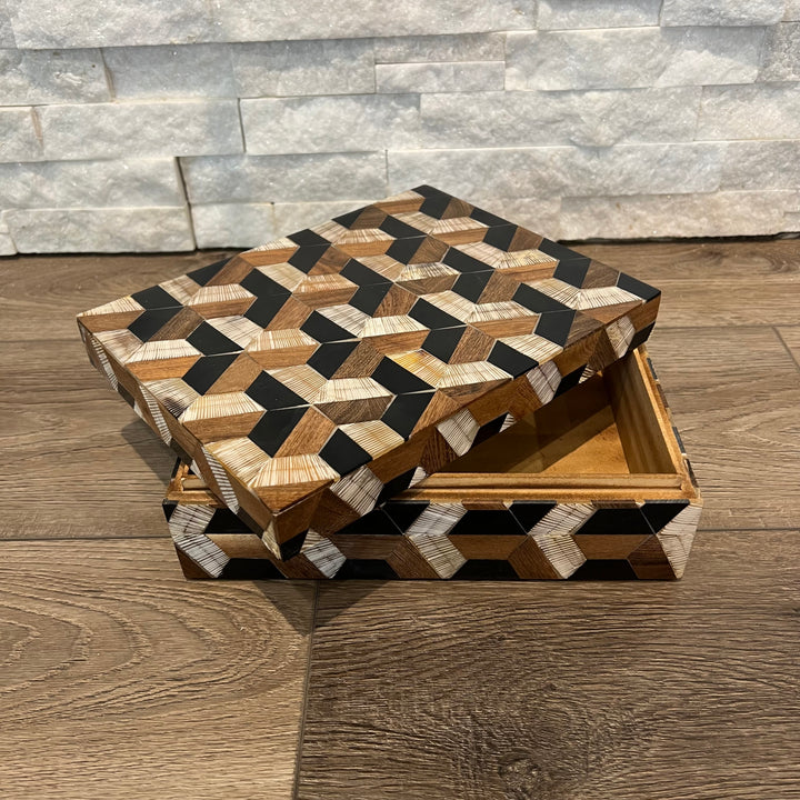 Black, Wood, and Horn Box