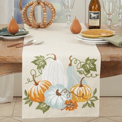 Harvest Pumpkins and Vine Table Runner