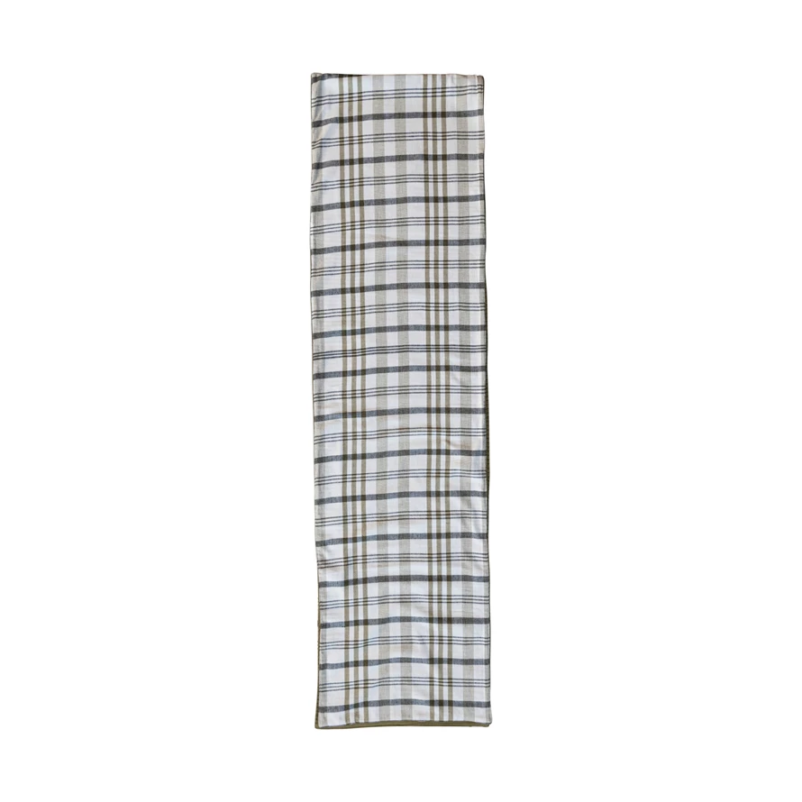 Two-Sided Stonewashed Cotton Table Runner