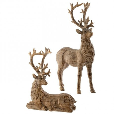 Resin Winter Chalet Deer