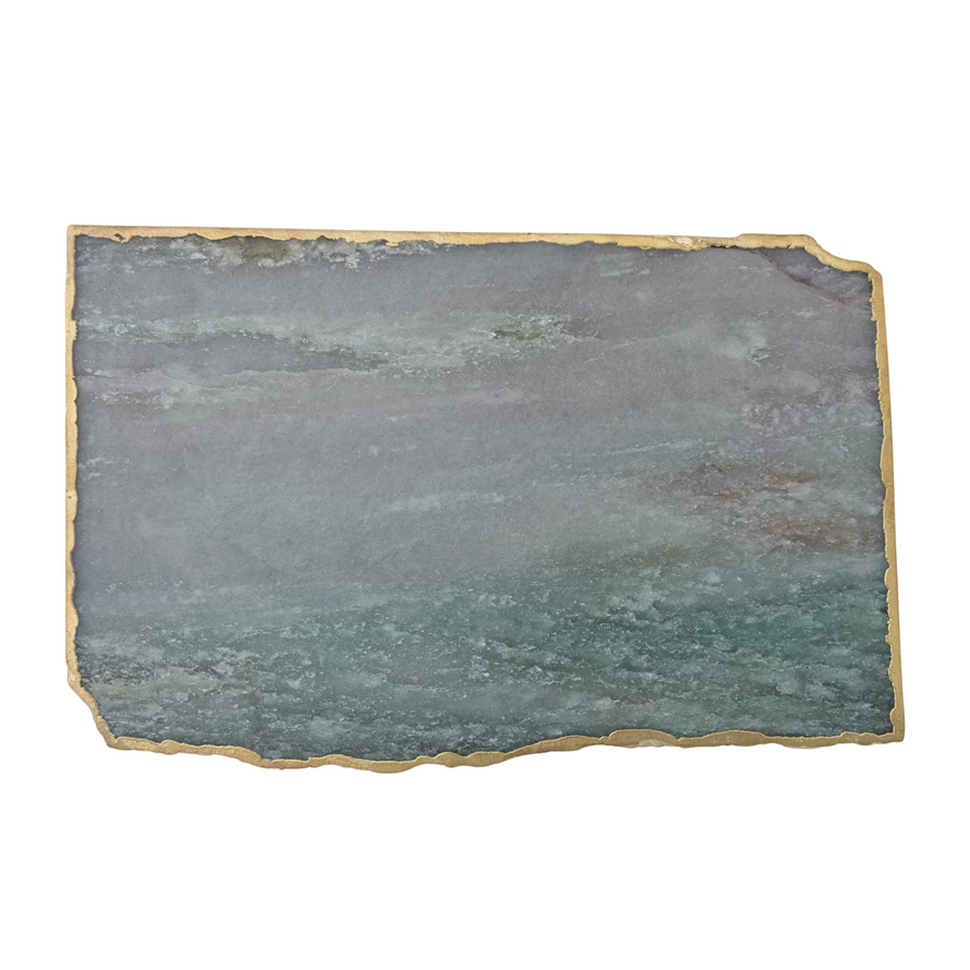 Agate Slab with Gold Electroplated Edge