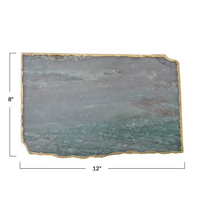 Agate Slab with Gold Electroplated Edge