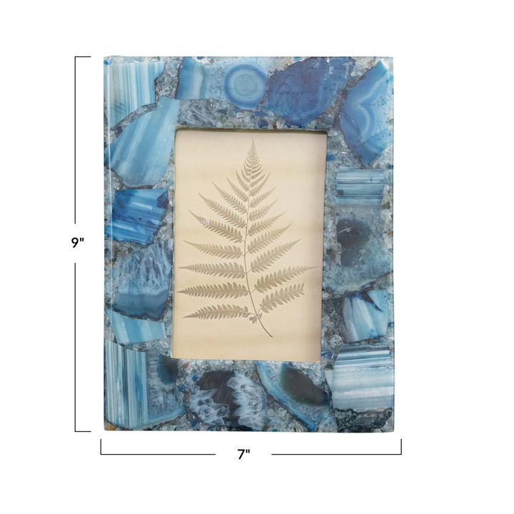 Blue Agate Photo Frame