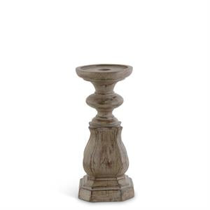 Tan Distressed Resin Taper/Pillar Candleholders