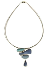 Metallic Stone Stack Necklace