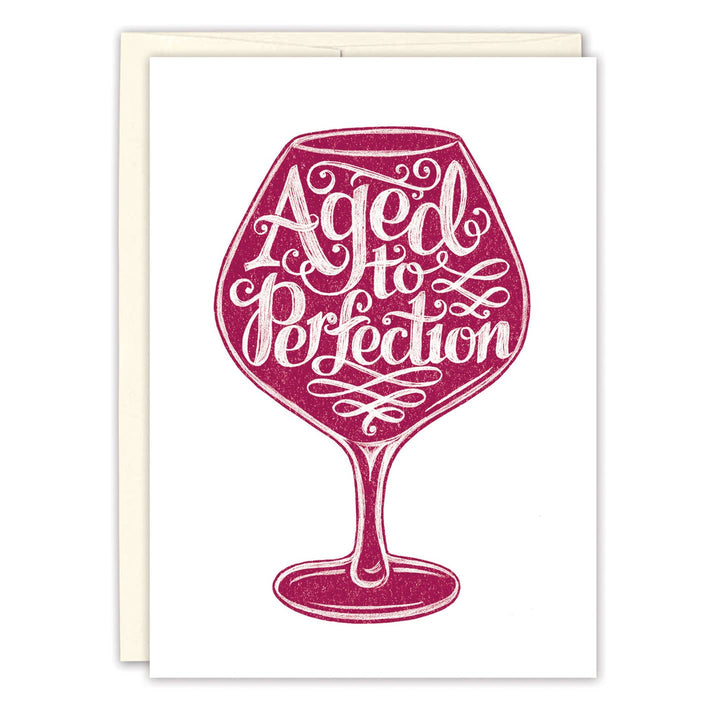 Aged to Perfection Wine Birthday Greeting Card