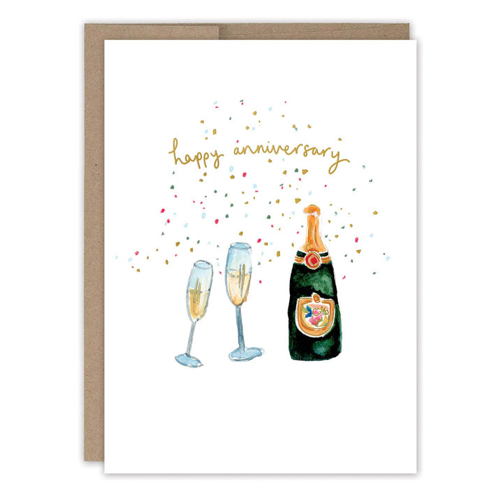 Champagne Anniversary Greeting Card