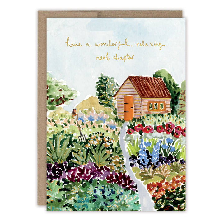 Garden Scene Retirement Greeting Card