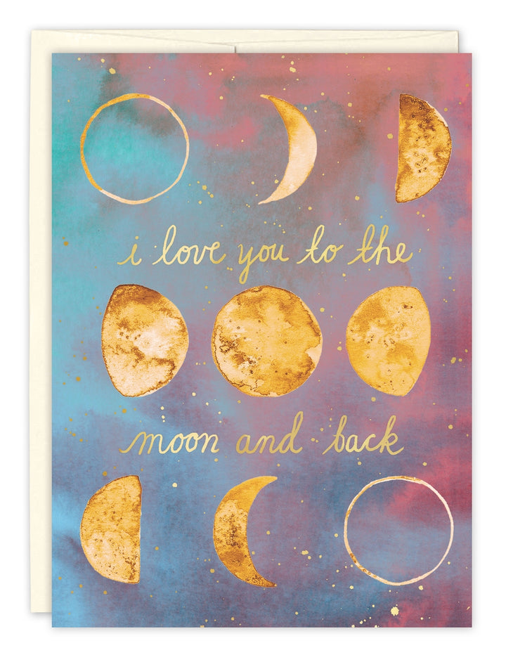 Moon and Back Anniversary Greeting Card