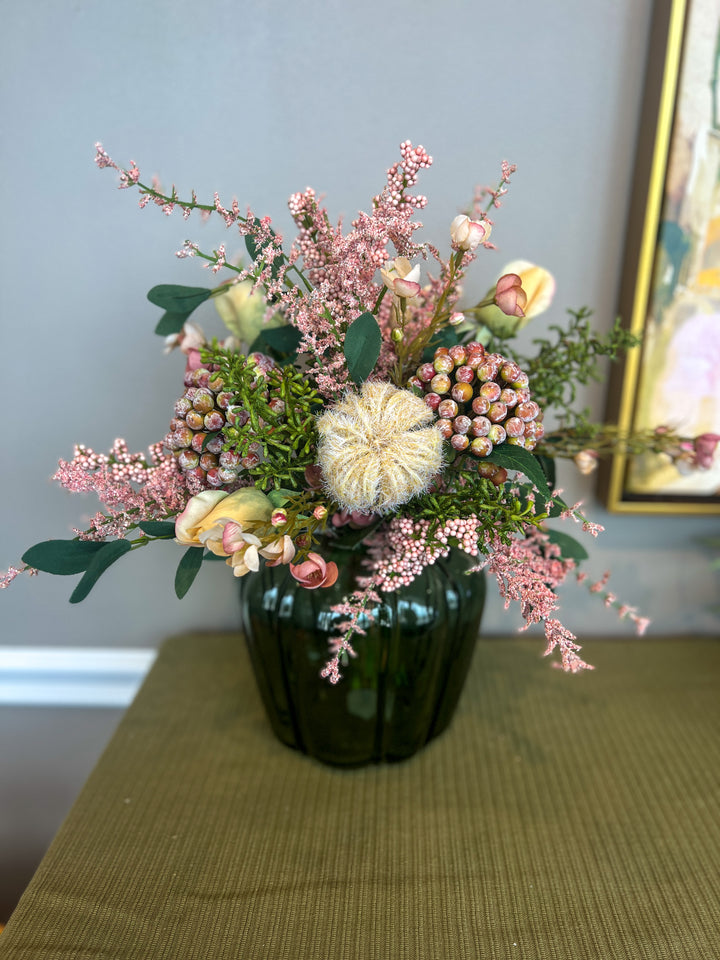 Coral and Soft Yellow Tulip Instant Arrangement
