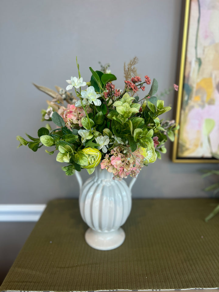 Light Pink and Chartreuse Instant Arrangement