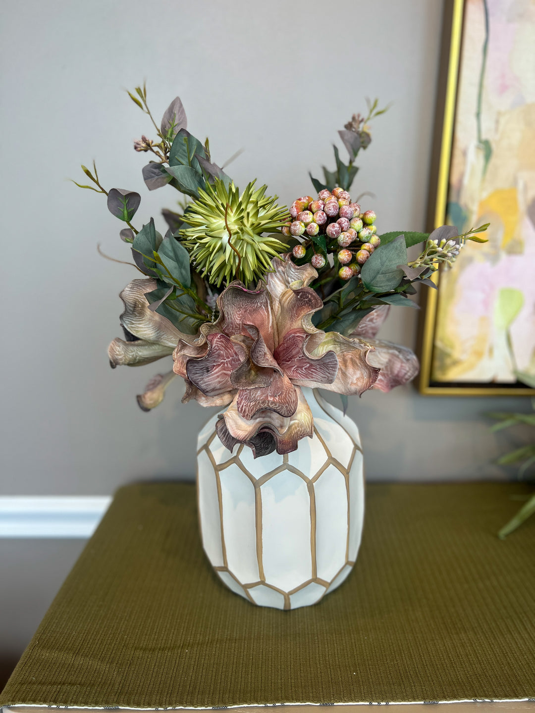 Soft Pink & Green Instant Arrangement