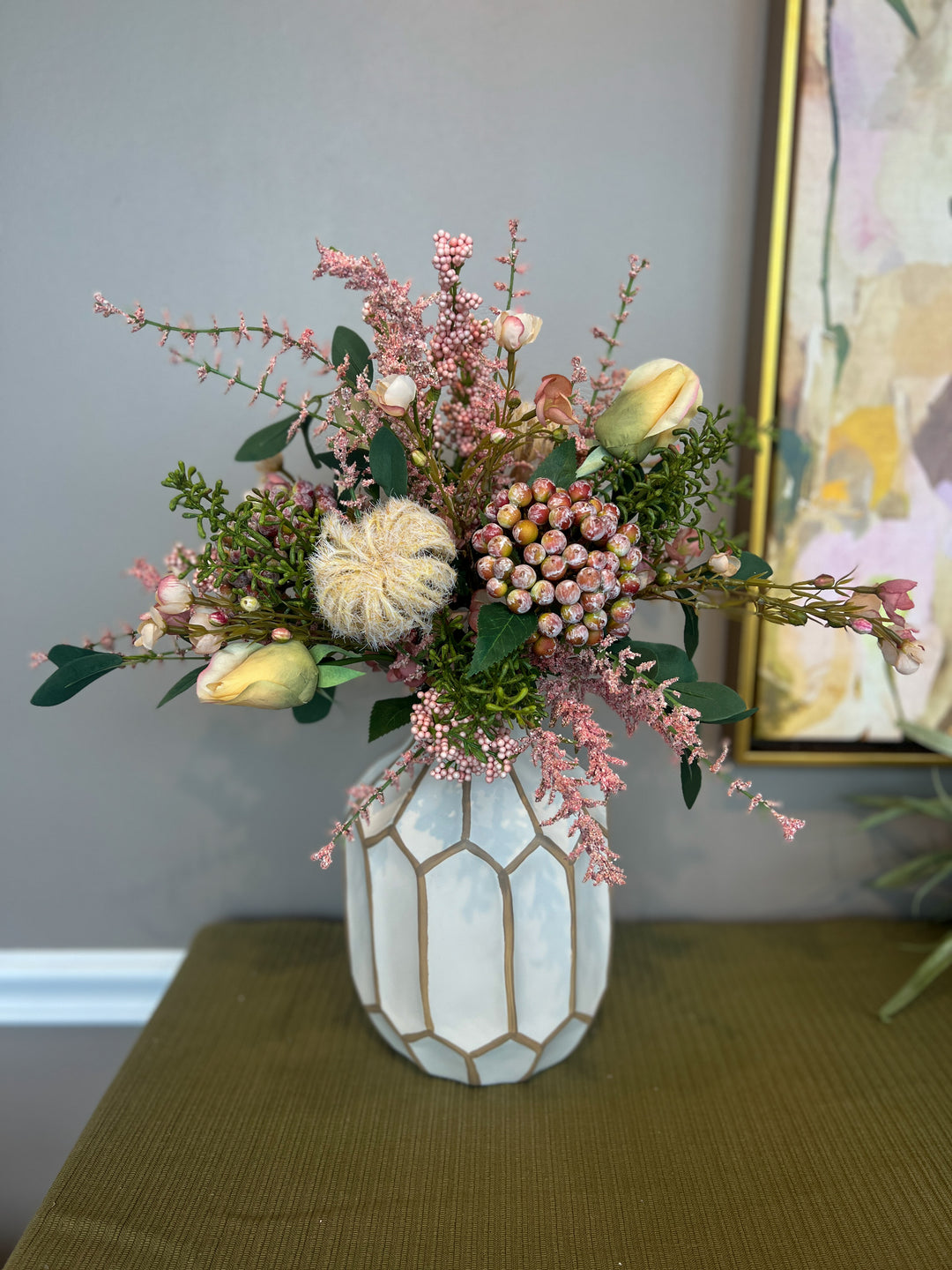 Coral and Soft Yellow Tulip Instant Arrangement