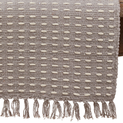 Dashed Woven Runner in Grey