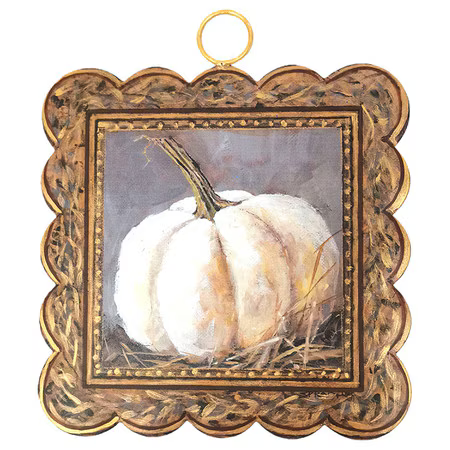 Mini Art Series: Gilded White Pumpkin