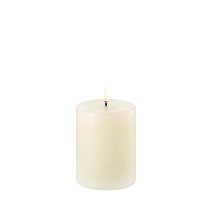 Ivory Smooth LED Pillar Candles
