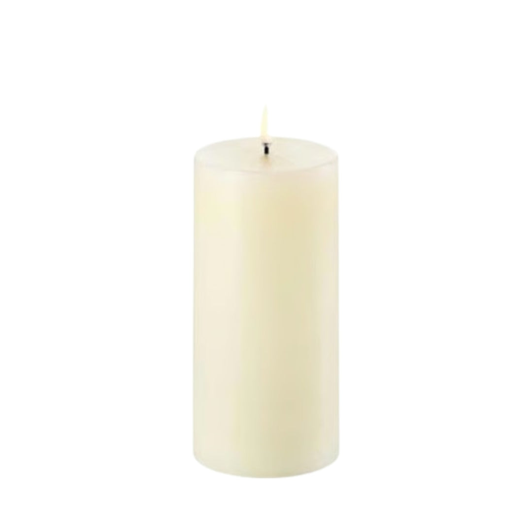 Ivory Smooth LED Pillar Candles