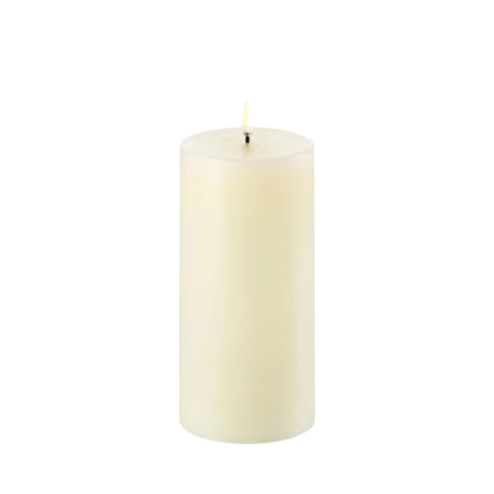 Ivory Smooth LED Pillar Candles