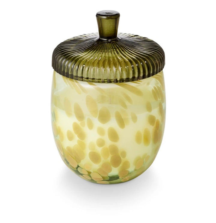 Leaves & Acorns Glass Acorn Candle