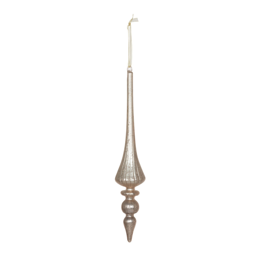 Elongated Mercury Glass Finial Ornaments