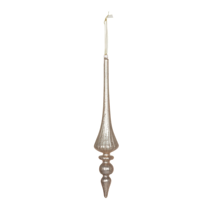Elongated Mercury Glass Finial Ornaments
