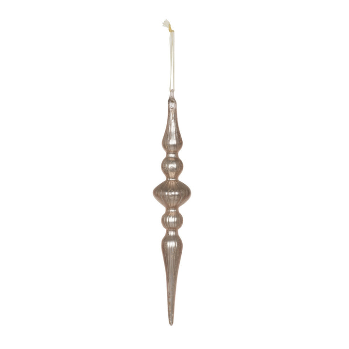 Elongated Mercury Glass Finial Ornaments