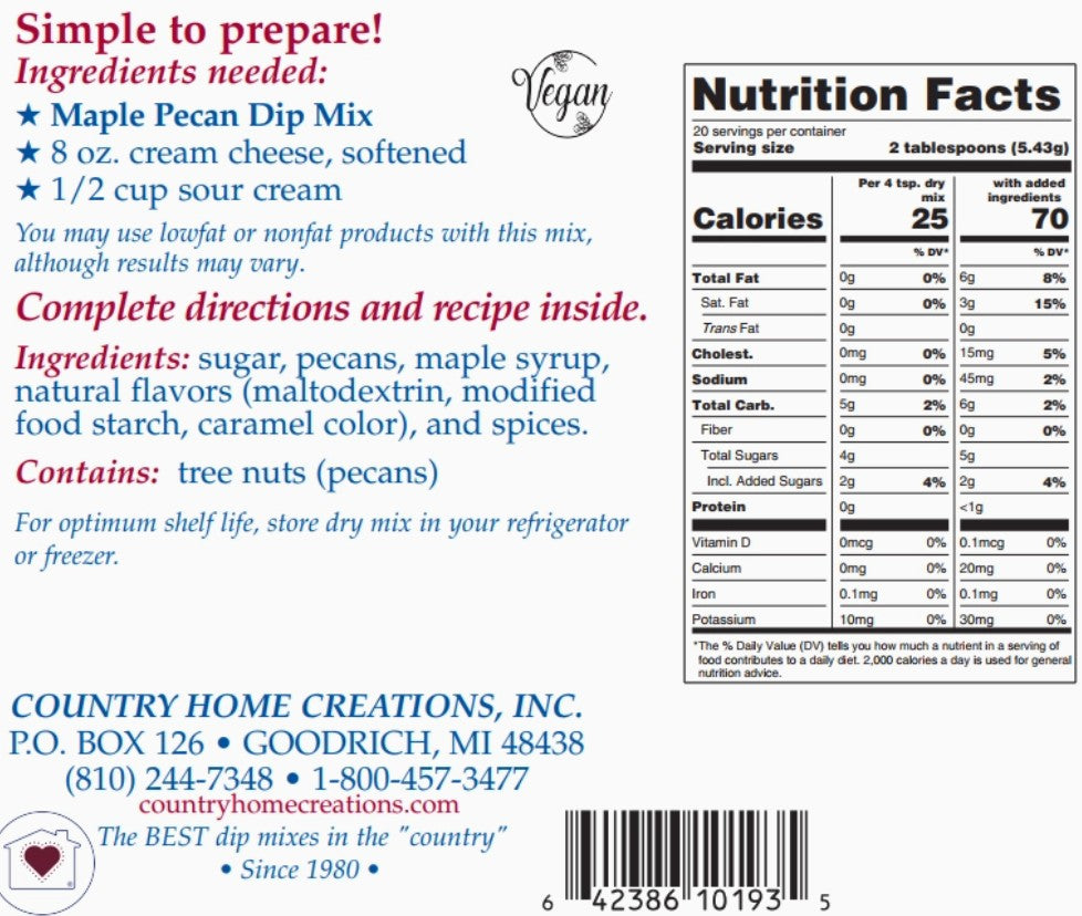 Maple Pecan Dip Mix