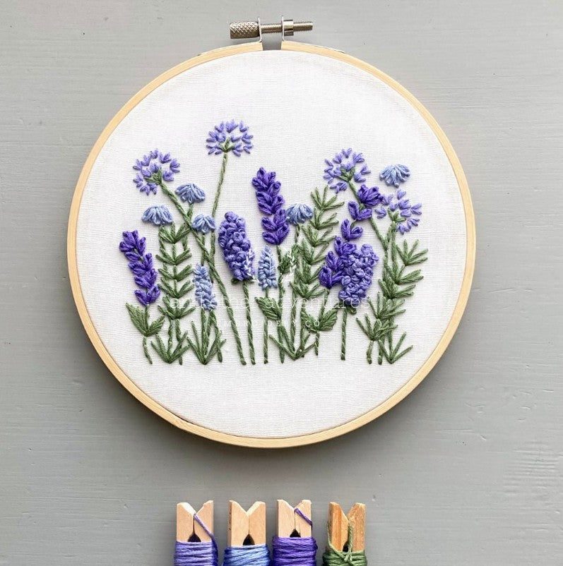 Meadow Hand Embroidery Kit- Grape