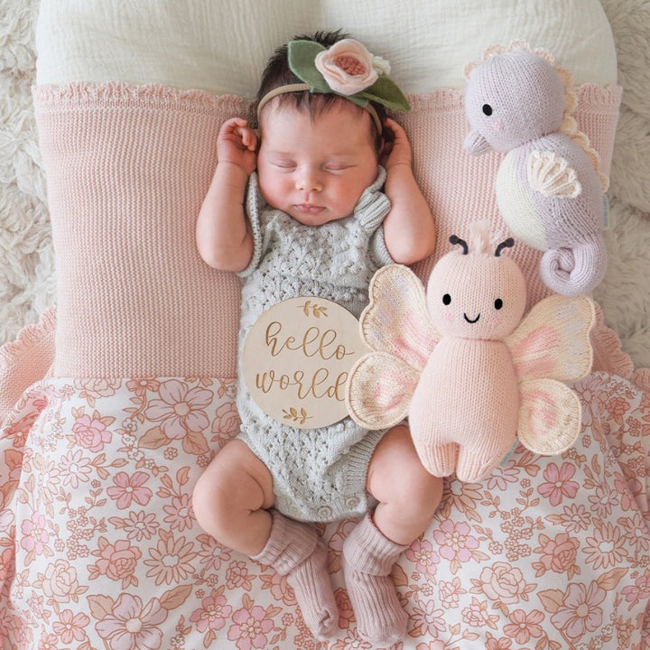Petal Pink Baby Butterfly- Cuddle+Kind