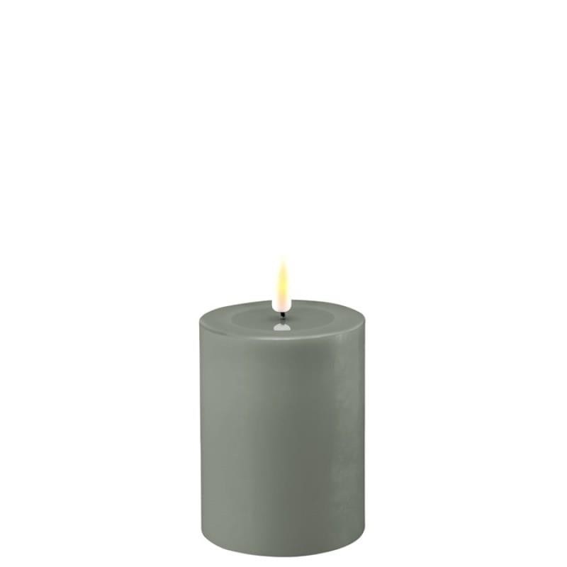 3" Salvie Green LED Pillar Candles