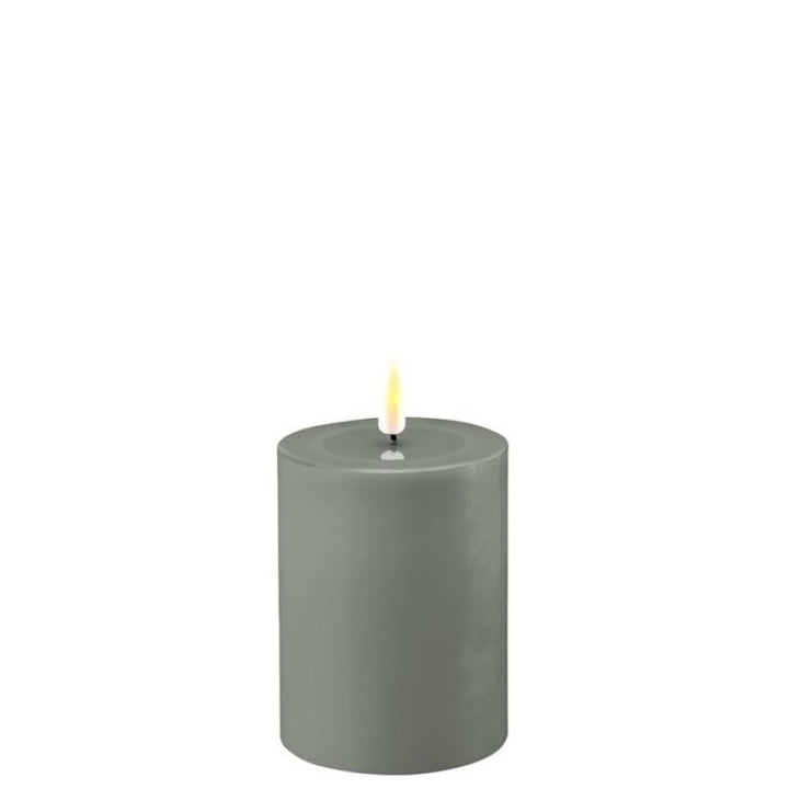 3" Salvie Green LED Pillar Candles