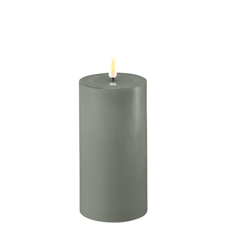 3" Salvie Green LED Pillar Candles