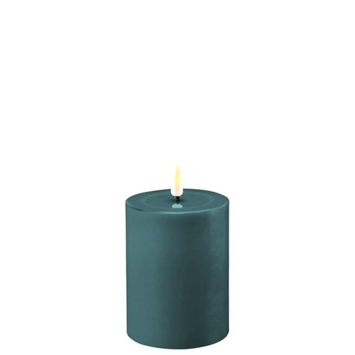 3" Jade Green LED Pillar Candles