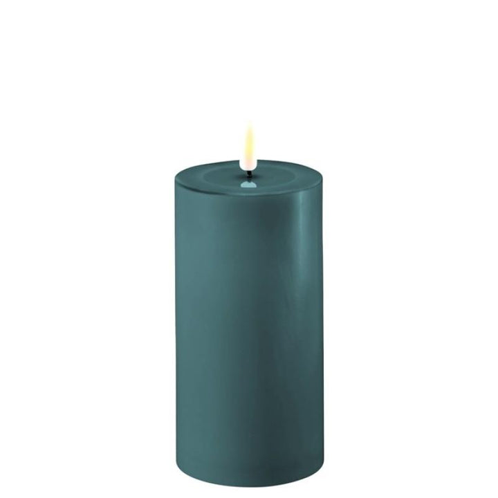 3" Jade Green LED Pillar Candles