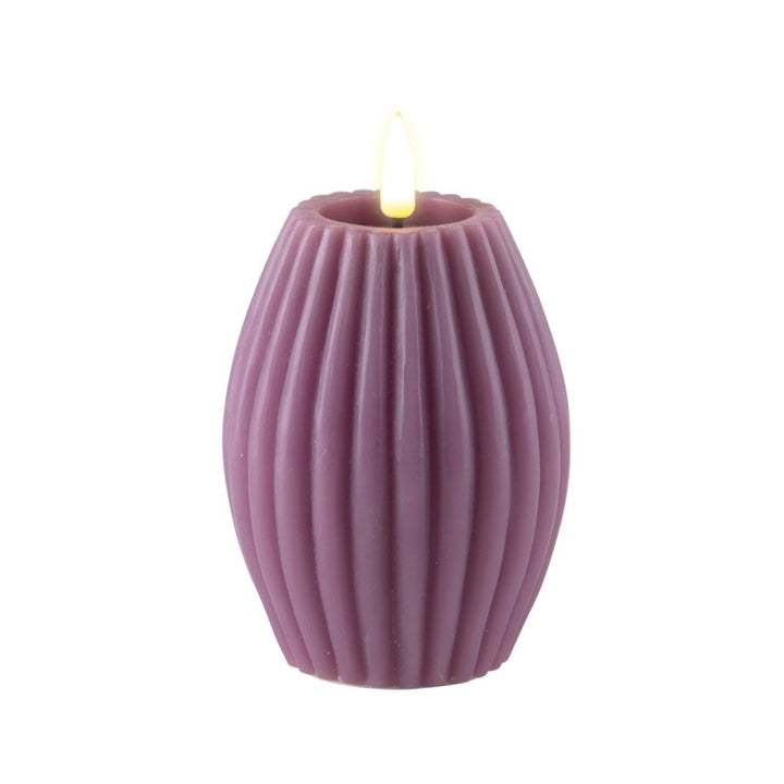 3" Stripe LED Pillar Candles