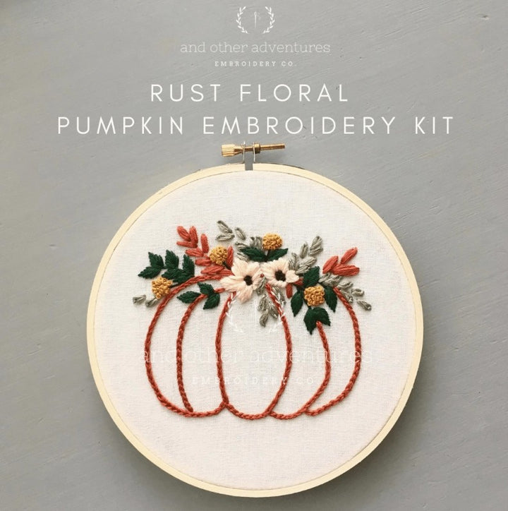 Rust Pumpkin Embroidery Kit